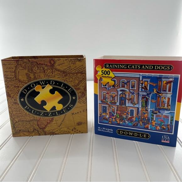 Dowdle Colorful and Fun Raining Cats & Dogs 500 Piece Puzzle - Picture 5 of 9